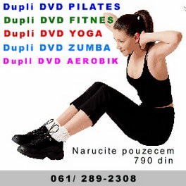 Aerobik, fitnes, pilates i joga vezbe na duplom DVD -u - Obrazovanje - Crna Gora